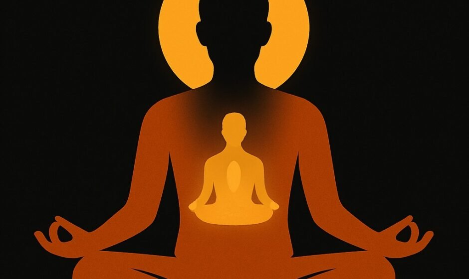 Person practicing mindfulness and self-reflection representing Antarvwsna