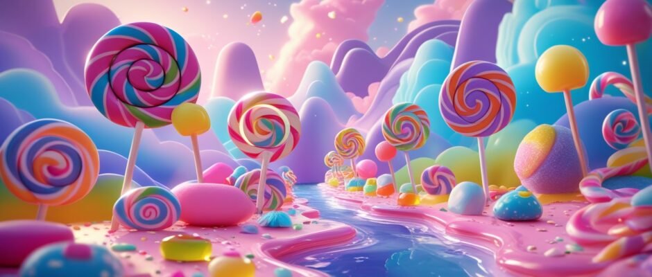 Colorful Candizi candy selection with vibrant packaging and fun shapes.