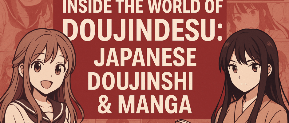 Doujindesu homepage featuring Japanese doujinshi and manga artwork.
